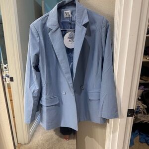 Blue blazer set with shorts